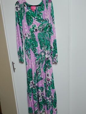 adaya maxi shift dress ADAYA MAXI SHIFT DRESS, BLUE MED NEVER ENDING SUMMER ENGINEERED WOVEN MAXI DRESS